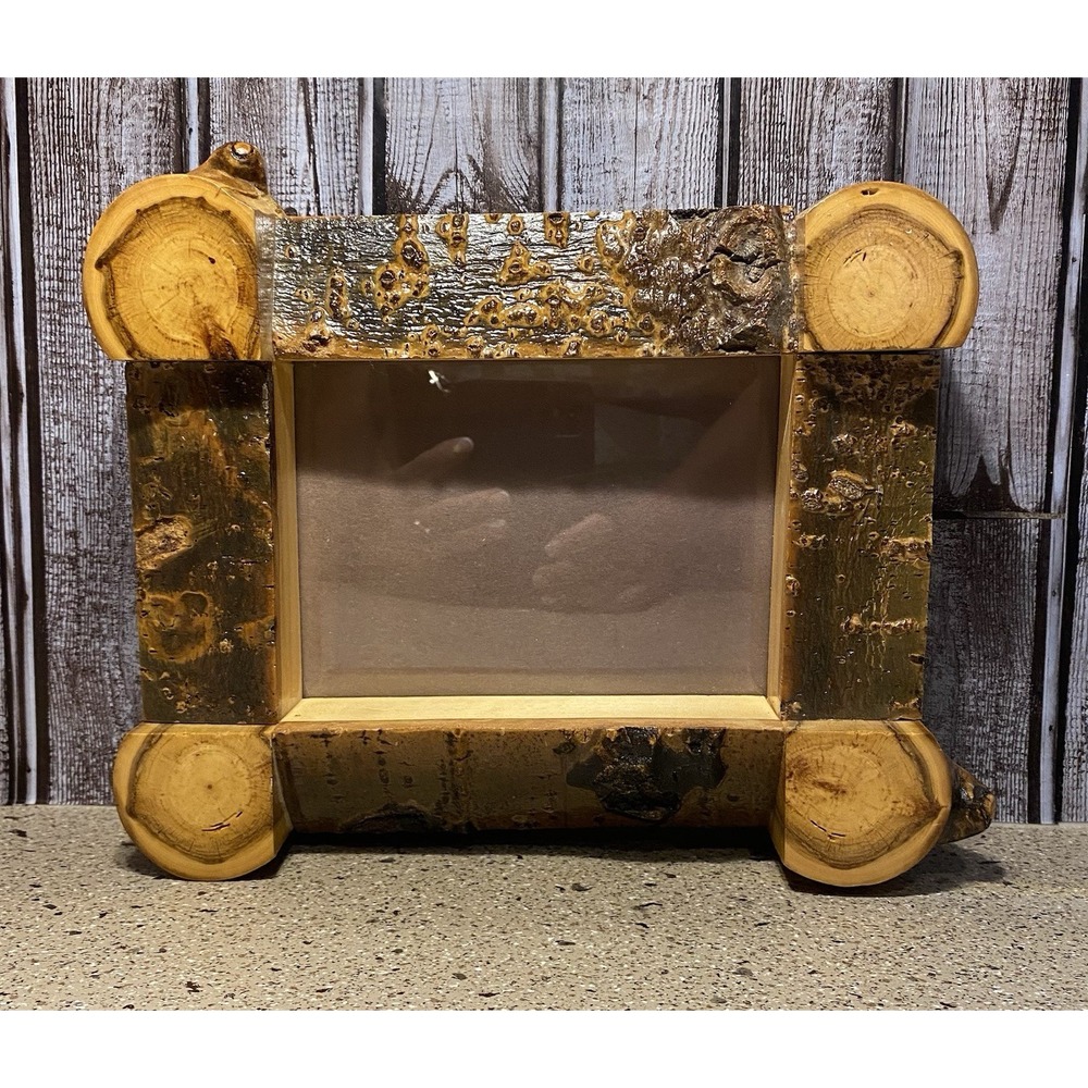 Live Edge Aspen Wood Frame Rustic Colorado Gift For 4.25 x 6.5" Photo READ